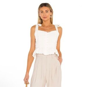 ASTR The Label Duffy Top In Off White Size L